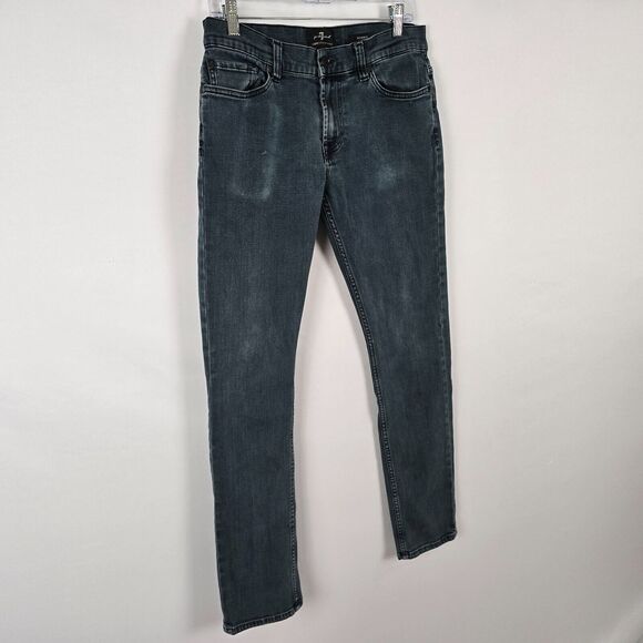 7 For All Mankind Jeans Men's 31 x 32 Blue Ronnie Luxe Performance Dk Wash Fade - Picture 16 of 16
